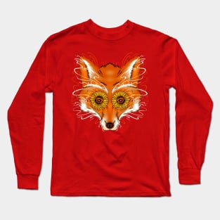 fox sunflower Long Sleeve T-Shirt